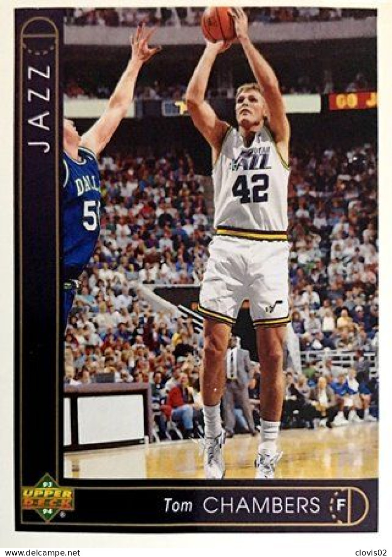 410 Tom Chambers - Utah Jazz - Carte Upper Deck NBA 1993 - Altri & Non Classificati