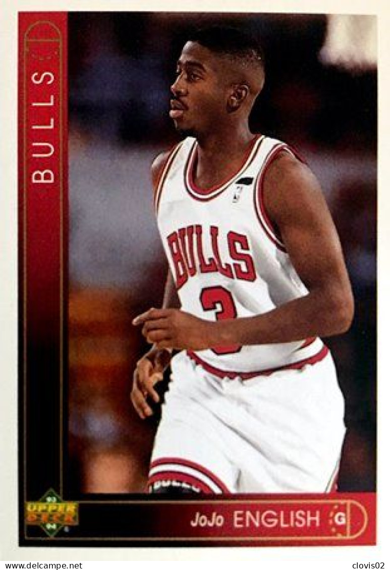 415 Jo Jo English - Chicago Bulls - Carte Upper Deck NBA 1993 - Sonstige & Ohne Zuordnung