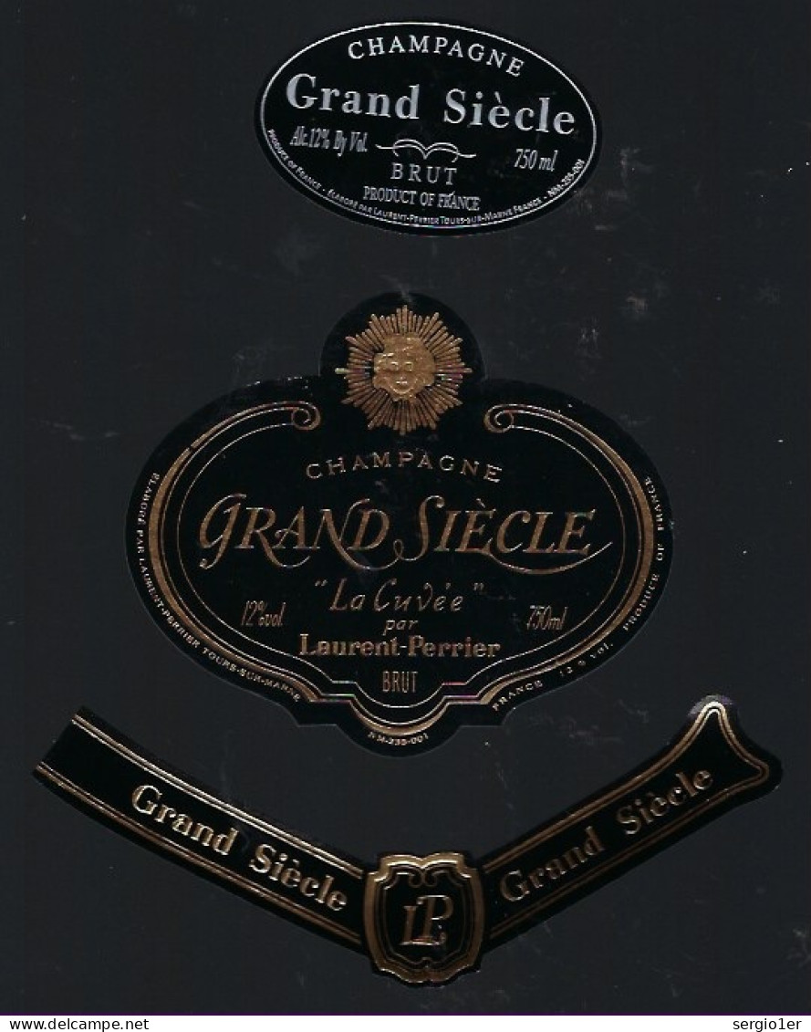 Etiquette Champagne Brut La Cuvée Grand Siècle  Laurent Perrier  Tours Sur Marne Marne 51 " Version1" - Champan