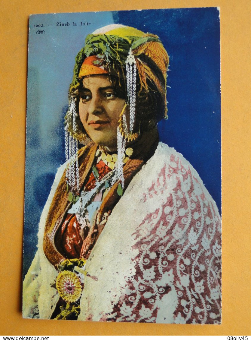 Cpa Algérie -- Zineb La Jolie - Carte Colorisée - Women