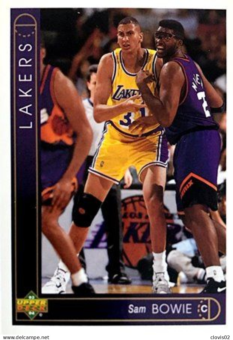 417 Sam Bowie - Los Angeles Lakers - Carte Upper Deck NBA 1993 - Sonstige & Ohne Zuordnung