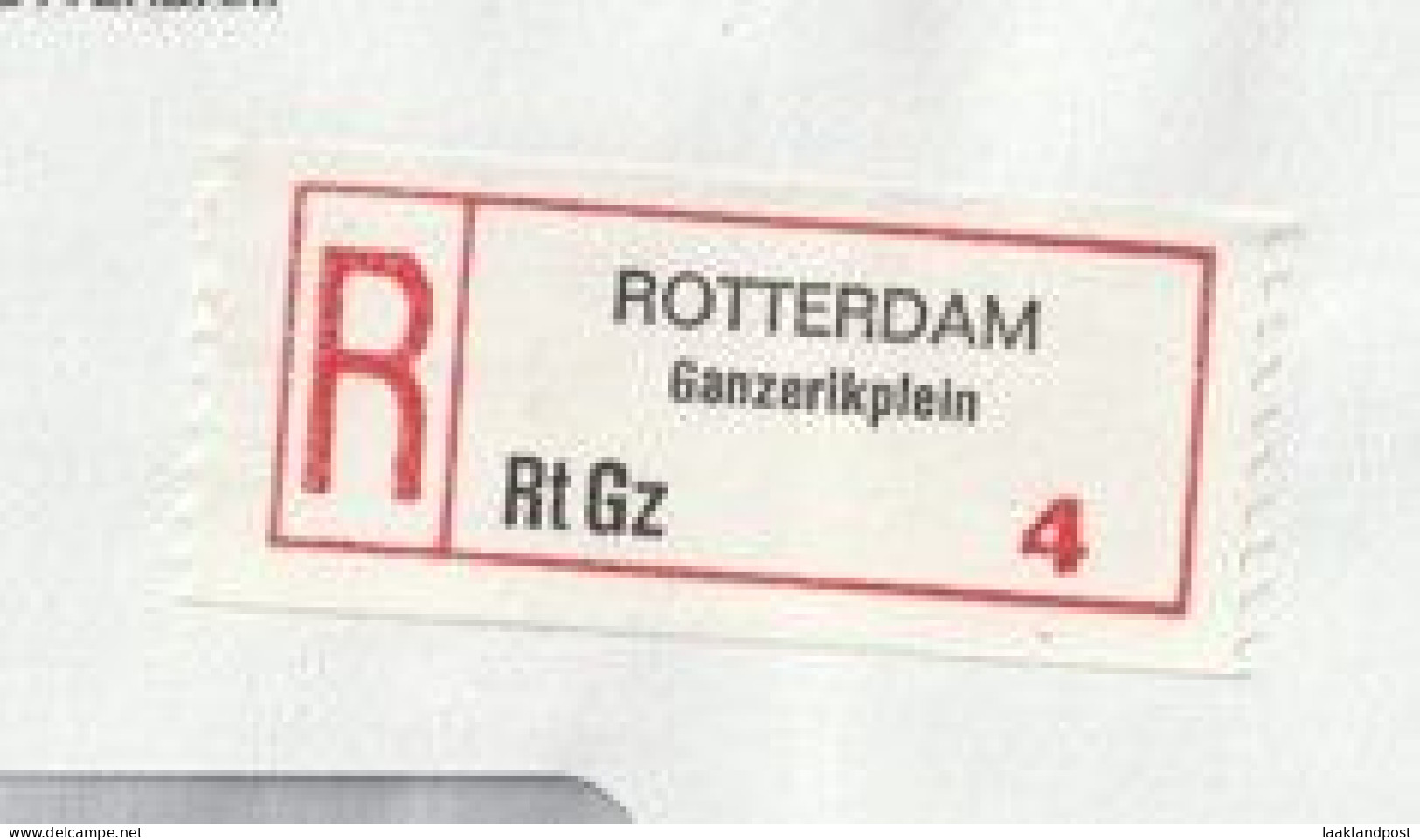 NL Aangetekend R Rotterdam-Ganzerikplein Woningsttichting De Combinatie Rotterdam 24-7-1990 - Poststempel