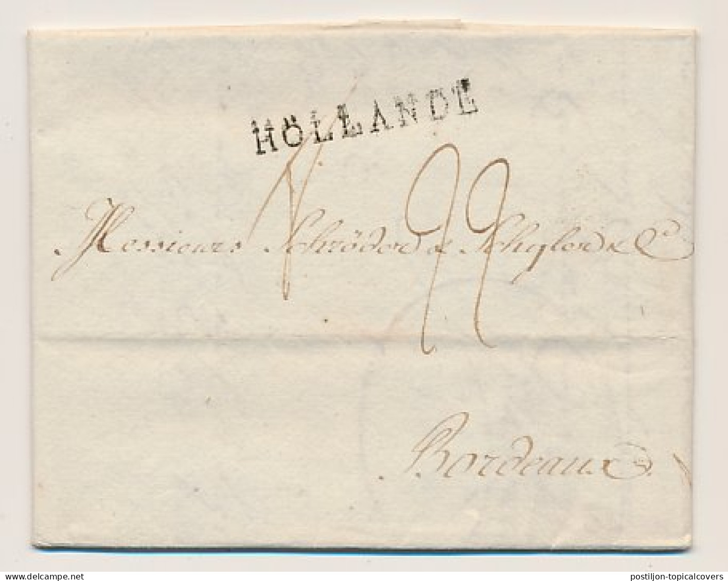 Amsterdam - Bordeaux Frankrijk 1801 - Hollande - ...-1852 Voorlopers