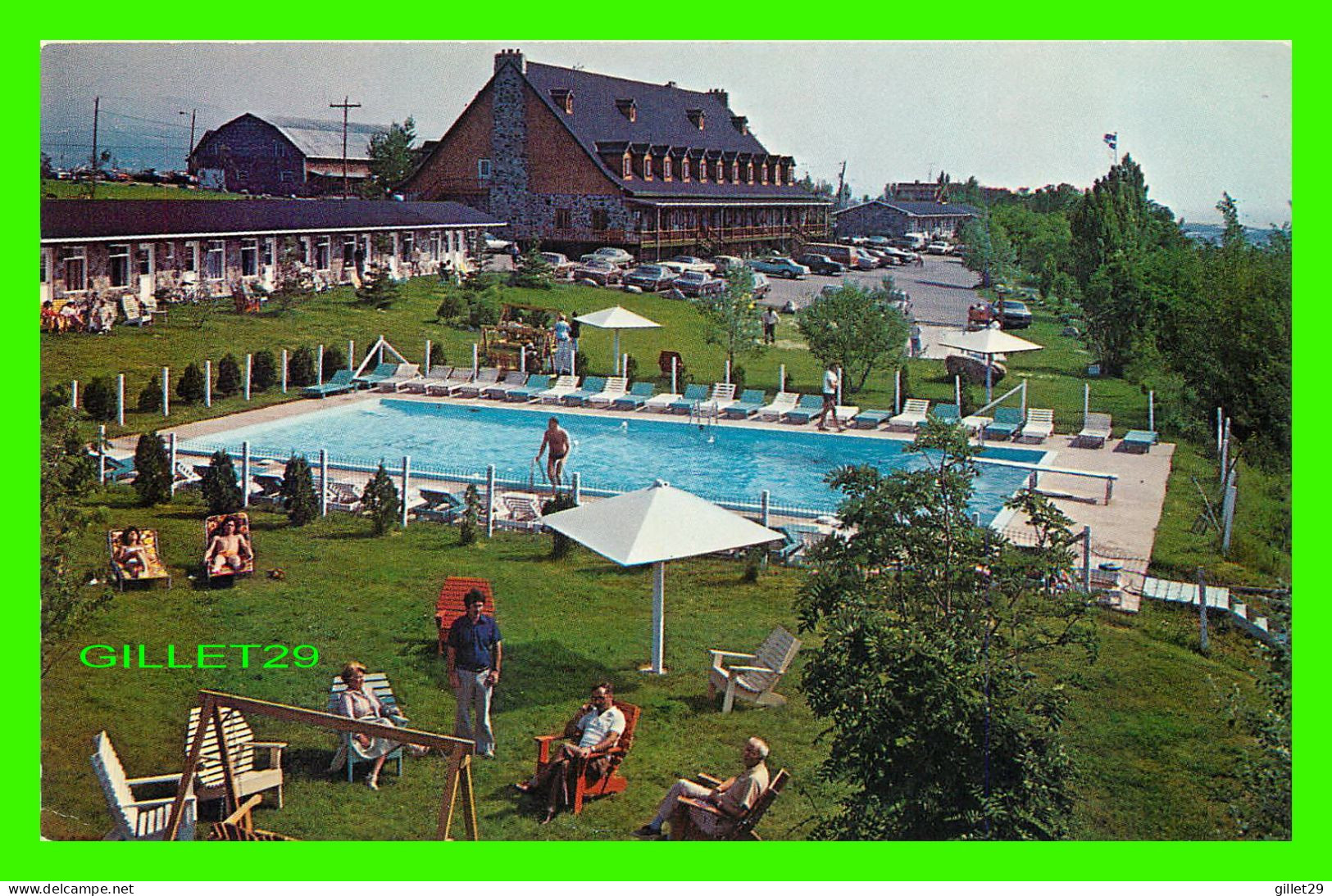 LA BALEINE, ISLE AUX COUDRES, QUÉBEC - PISCINE, HOTEL MOTEL CAP-AUX-PIERRES -  PUB. BY W. SCHERMER - - Other & Unclassified