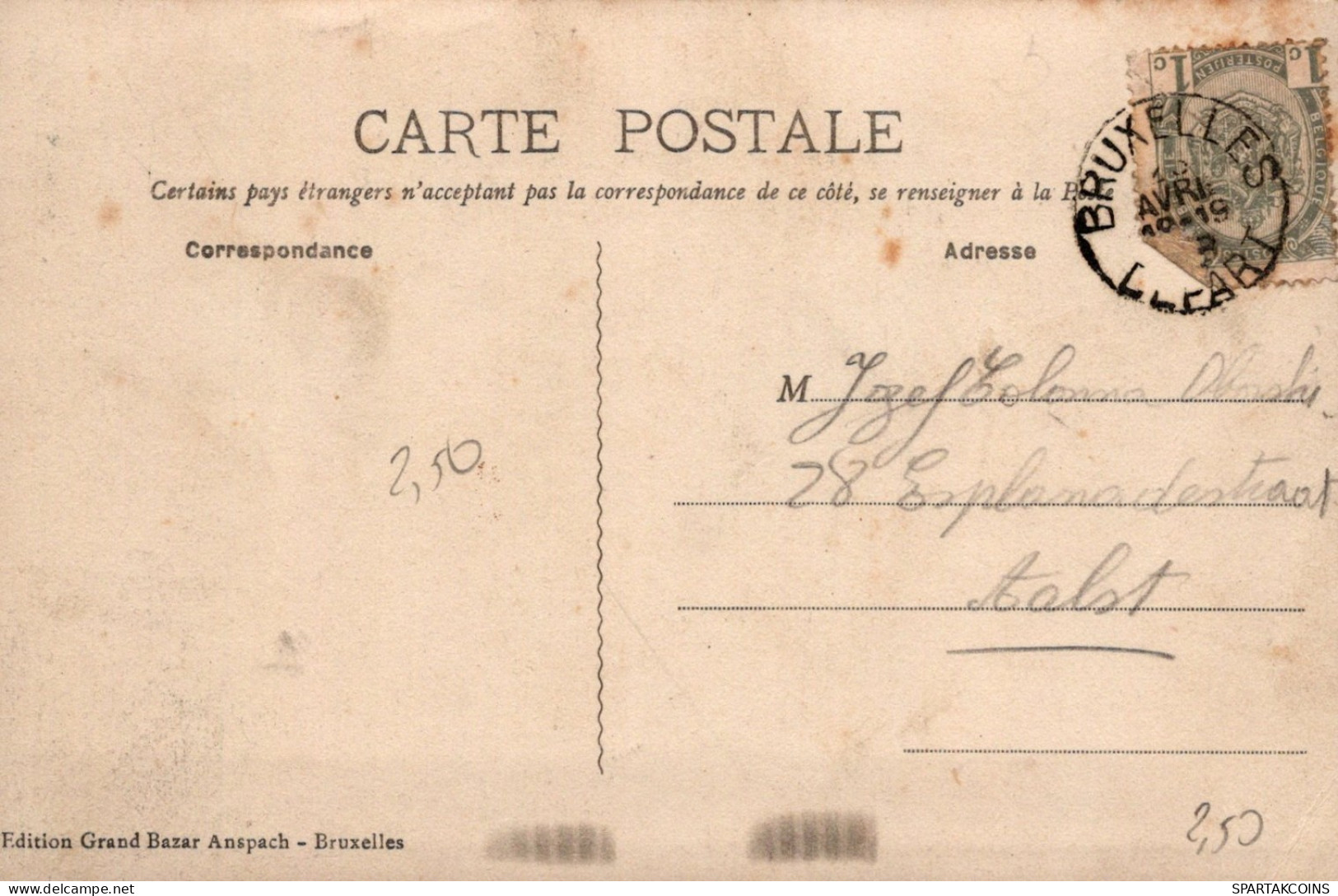 BELGIUM BRUSSELS Postcard CPA #PAD670.GB - Bruselas (Ciudad)