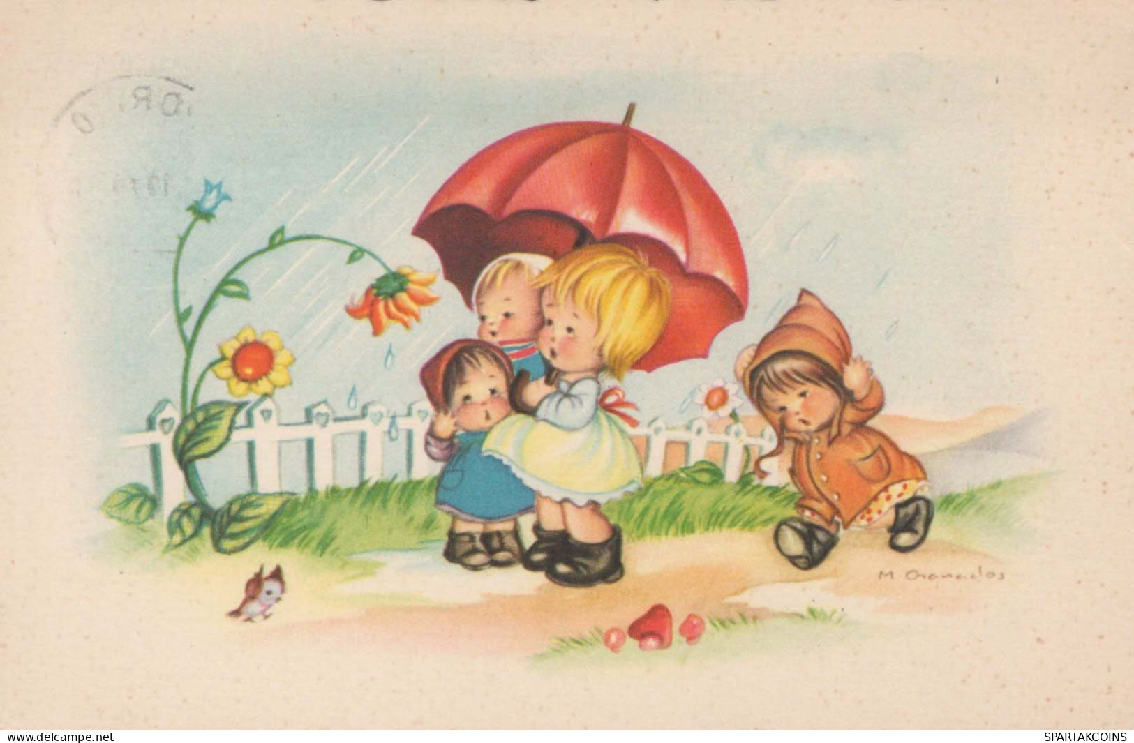 CHILDREN CHILDREN Scene S Landscapes Vintage Postcard CPSMPF #PKG737.GB - Scènes & Paysages