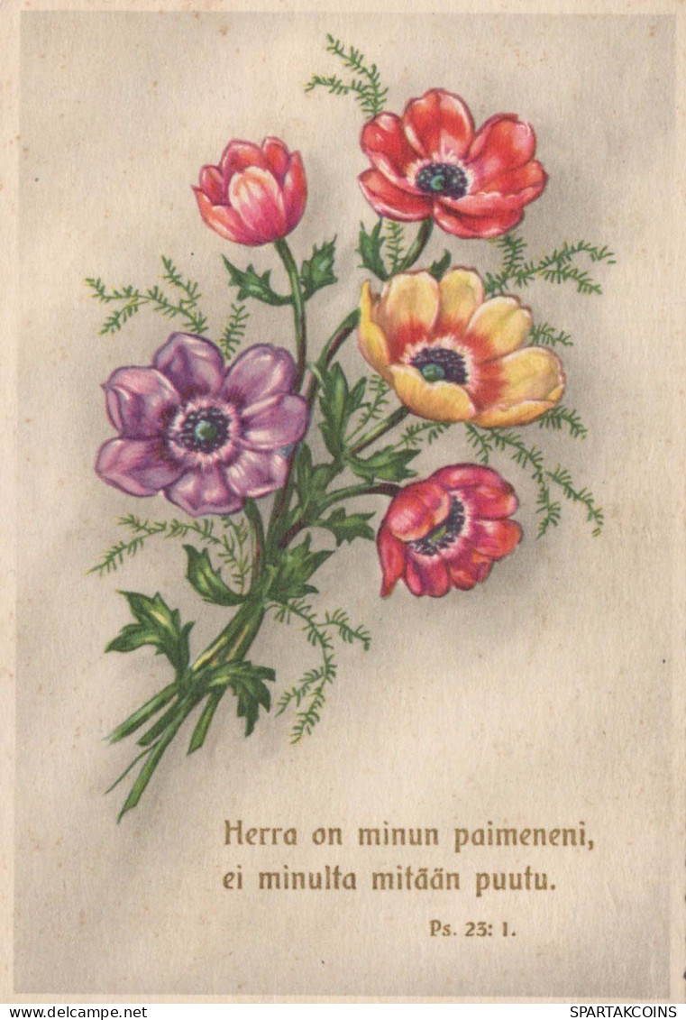 FLOWERS Vintage Postcard CPA #PKE689.GB - Blumen