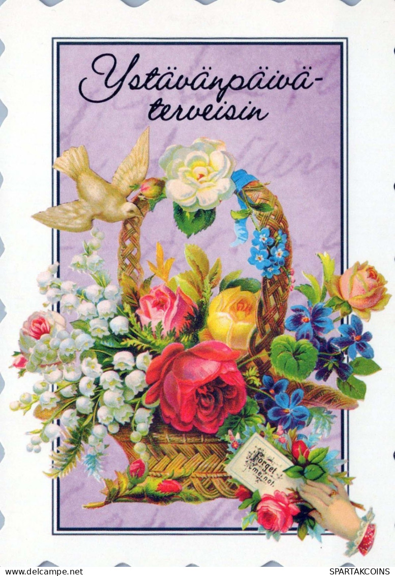 FLOWERS Vintage Postcard CPSM #PBZ153.GB - Bloemen