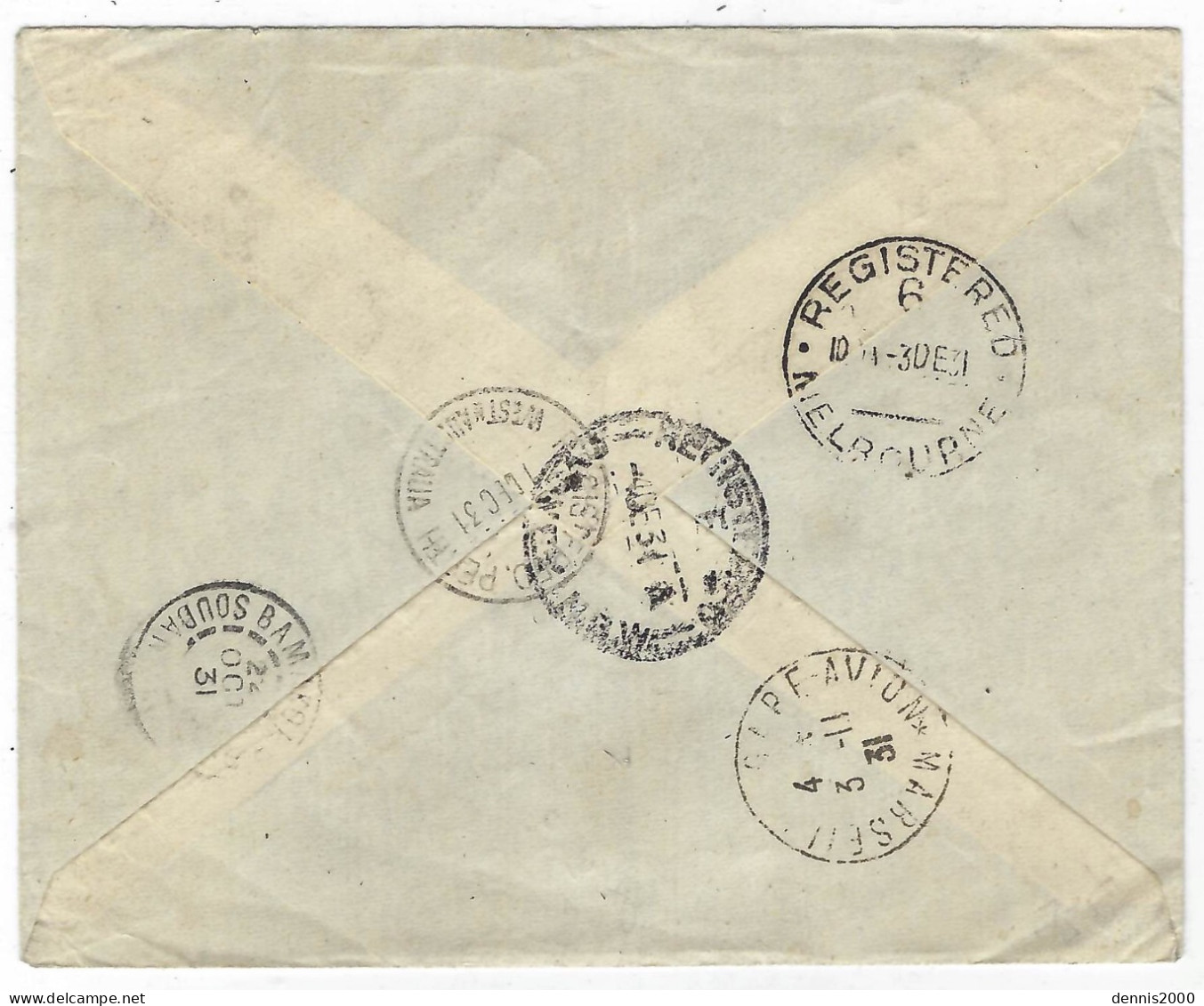 1931 - Enveloppe RECC. PAR AVION De GAO Pour Sydney ( Australie ) " Par Avion De Dakar à Toulouse " - Cartas & Documentos