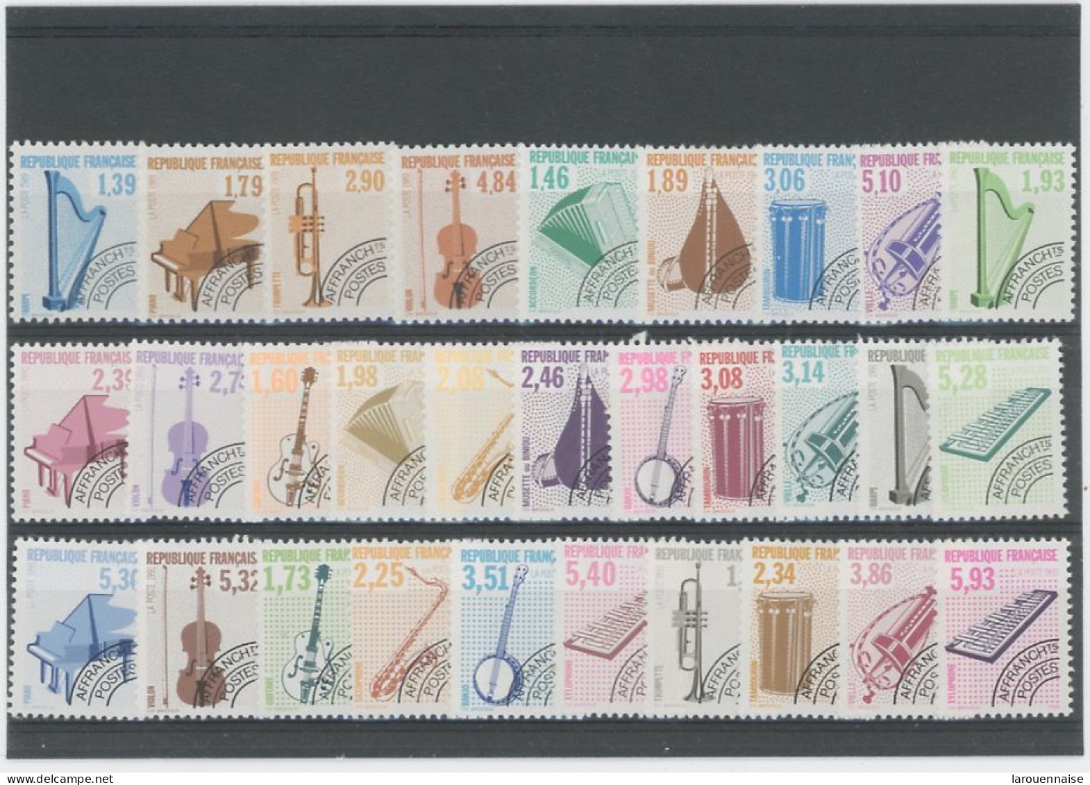 FRANCE - PRÉO -1989 /93 -INSTRUMENTS DE MUSIQUE -N°202 /231 N* /N** - 1989-2008