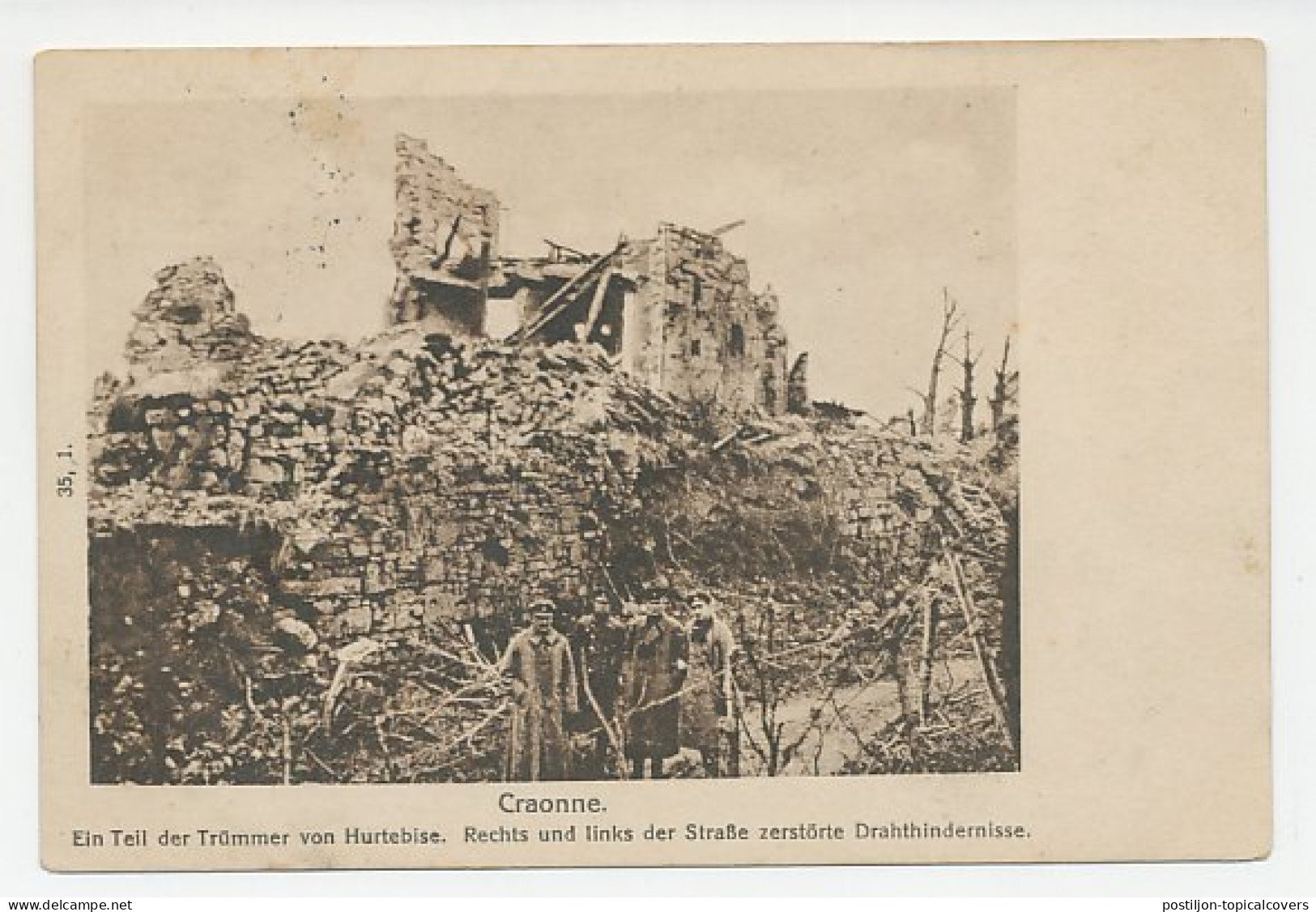 Fieldpost Postcard Germany / France 1916 Craonne - WWI - Guerre Mondiale (Première)