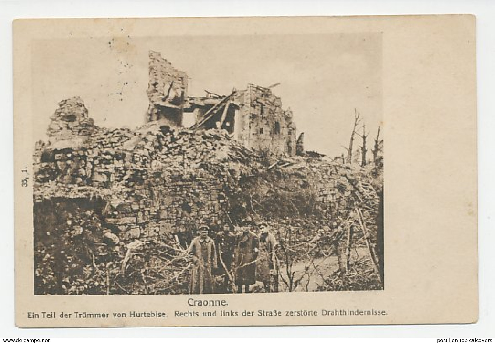 Fieldpost Postcard Germany / France 1916 Craonne - WWI - WO1