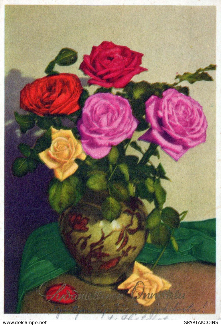 FLOWERS Vintage Postcard CPSM #PAS589.GB - Blumen