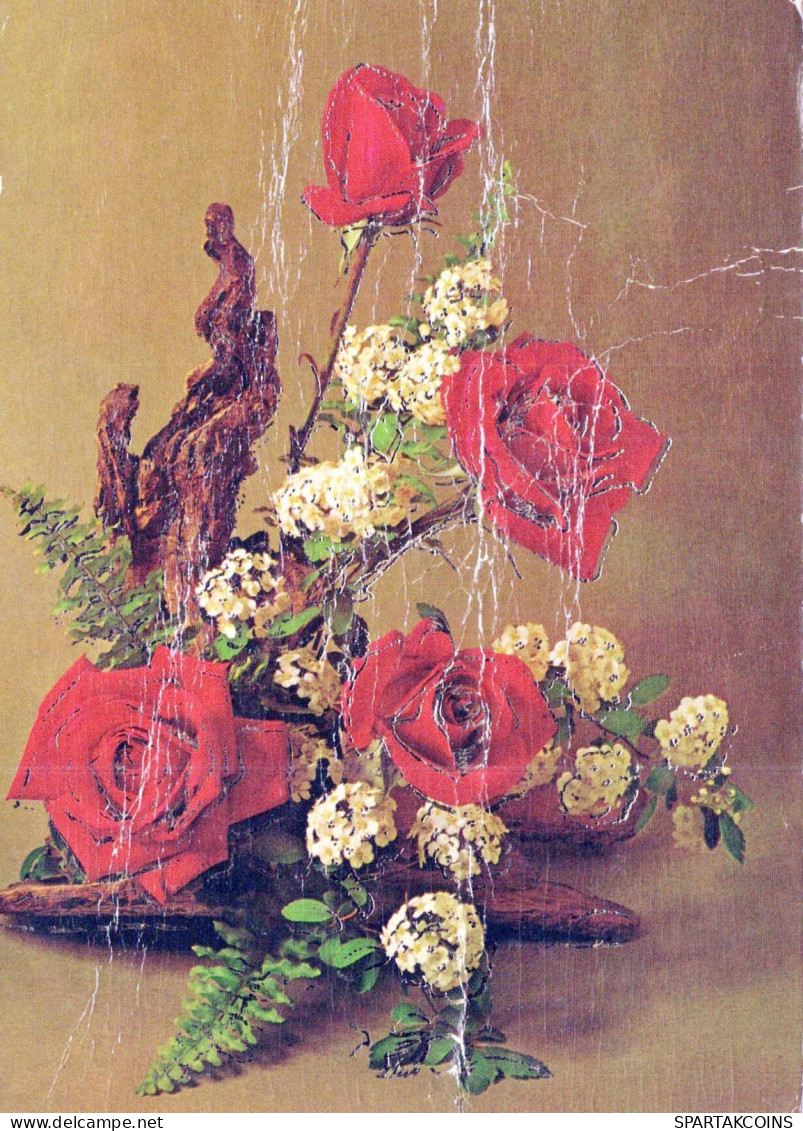 FLOWERS Vintage Postcard CPSM #PAS526.GB - Blumen