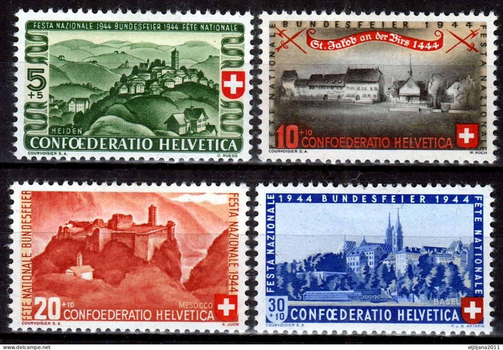 Switzerland / Helvetia / Schweiz / Suisse 1954 ⁕ Pro Patria Mi.431-434 ⁕ 4v MH - Unused Stamps