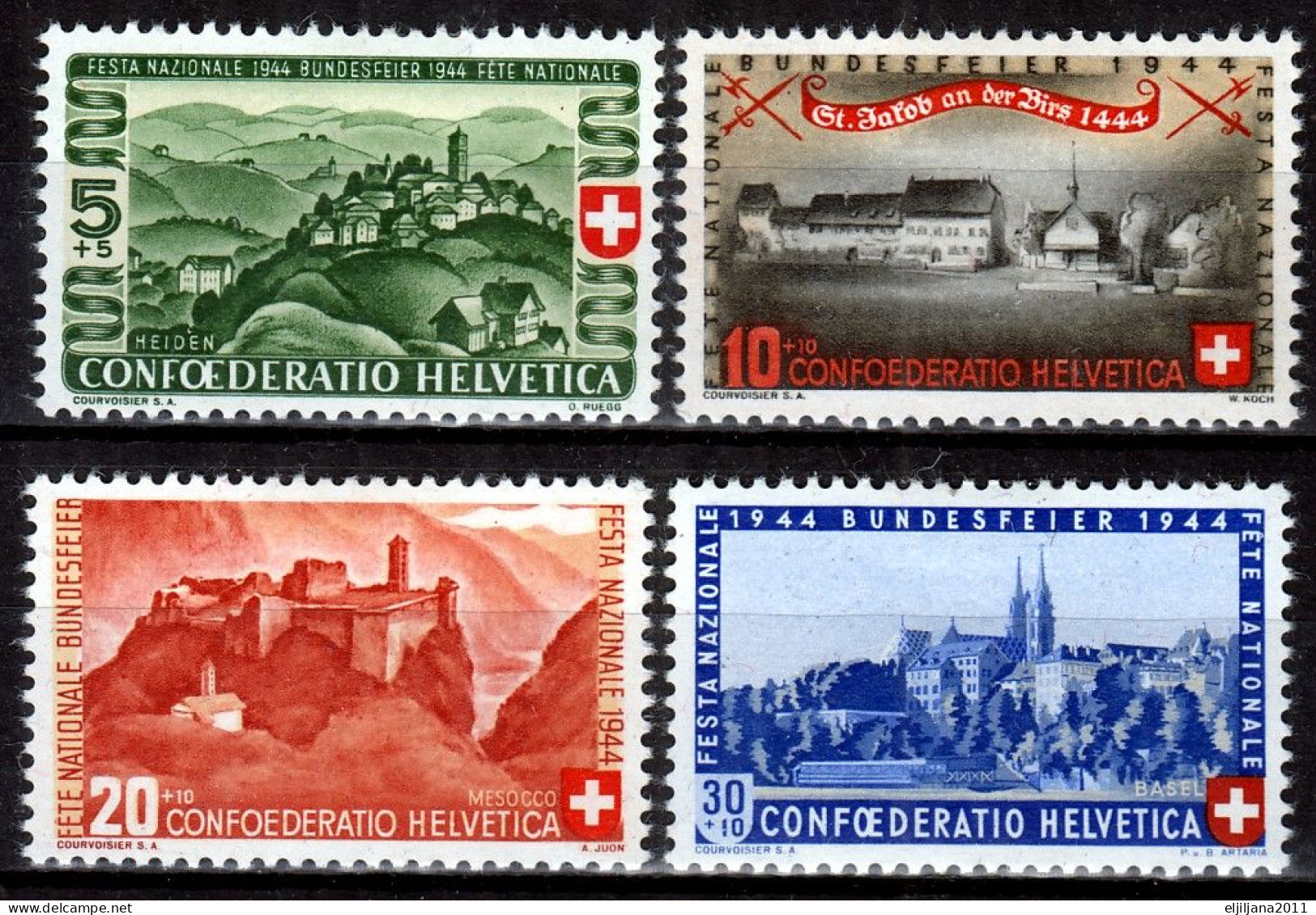 Switzerland / Helvetia / Schweiz / Suisse 1954 ⁕ Pro Patria Mi.431-434 ⁕ 4v MH - Neufs