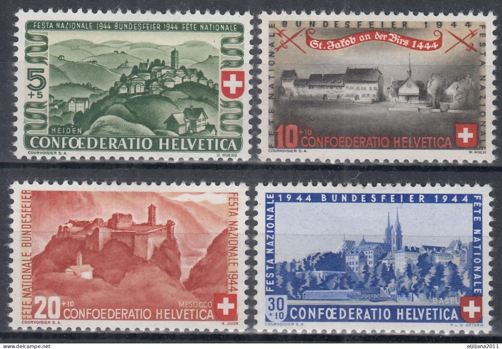 Switzerland / Helvetia / Schweiz / Suisse 1954 ⁕ Pro Patria Mi.431-434 ⁕ 4v MH - Ungebraucht