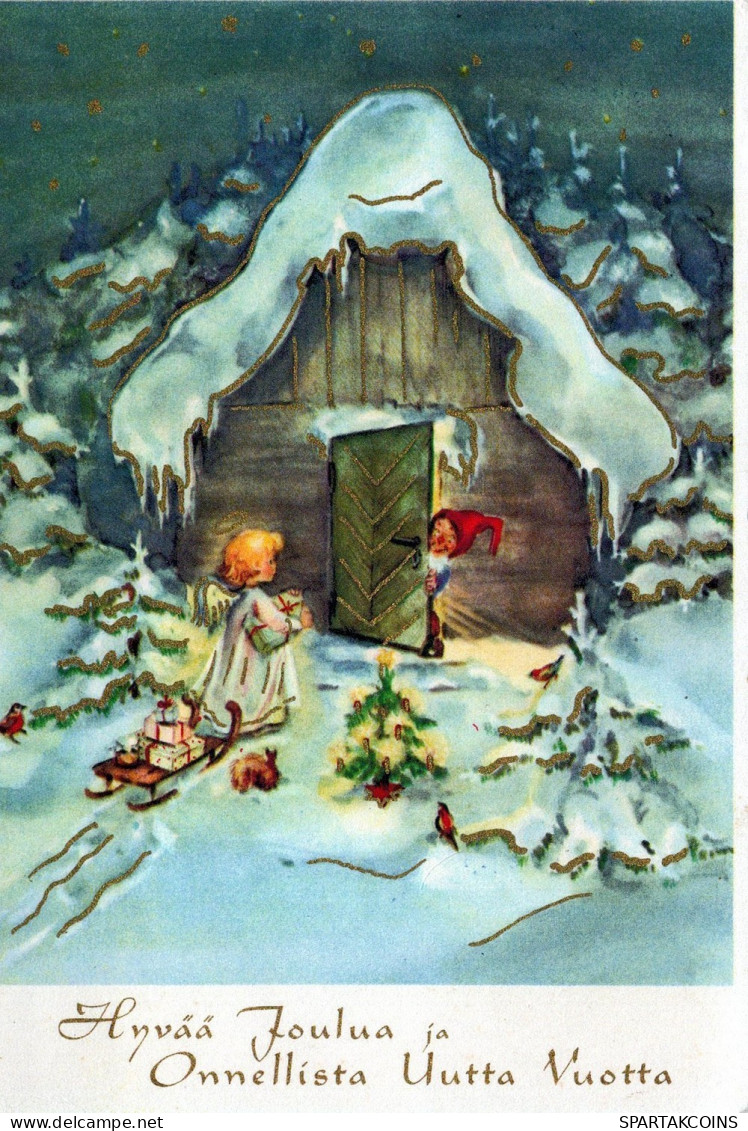 ANGEL CHRISTMAS Holidays Vintage Postcard CPSM #PAH139.GB - Anges