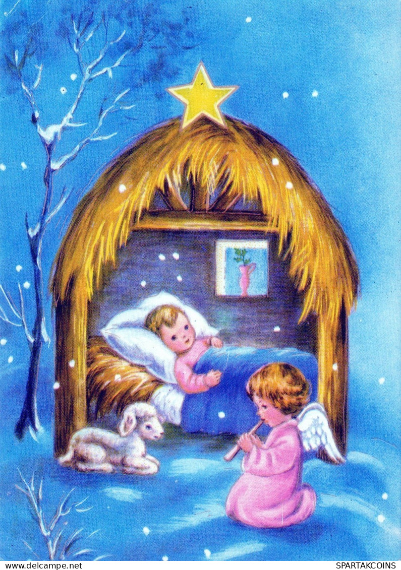 ANGEL CHRISTMAS Holidays Vintage Postcard CPSM #PAH399.GB - Anges