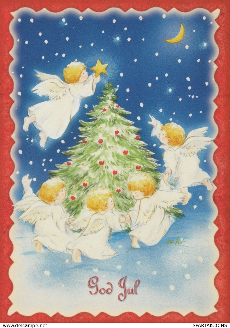 ANGEL CHRISTMAS Holidays Vintage Postcard CPSM #PAG891.GB - Anges