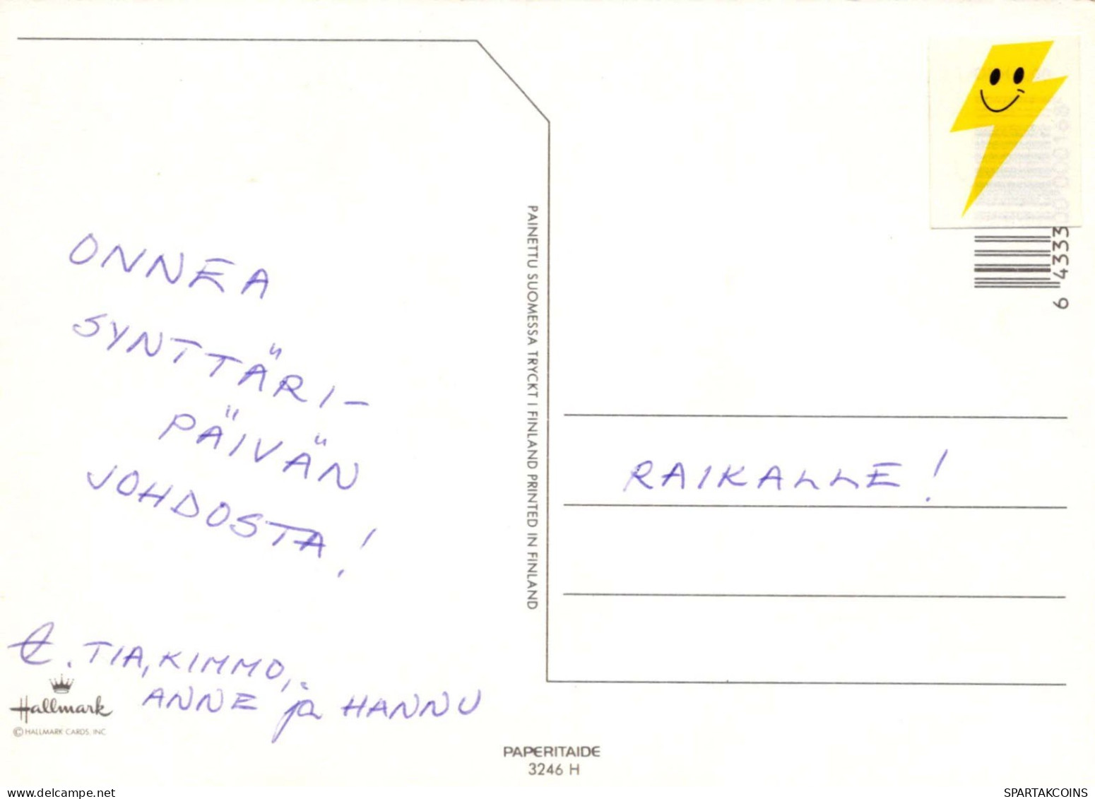 DISNEY DIBUJOS ANIMADOS Vintage Tarjeta Postal CPSM #PBV477.ES - Scènes & Paysages