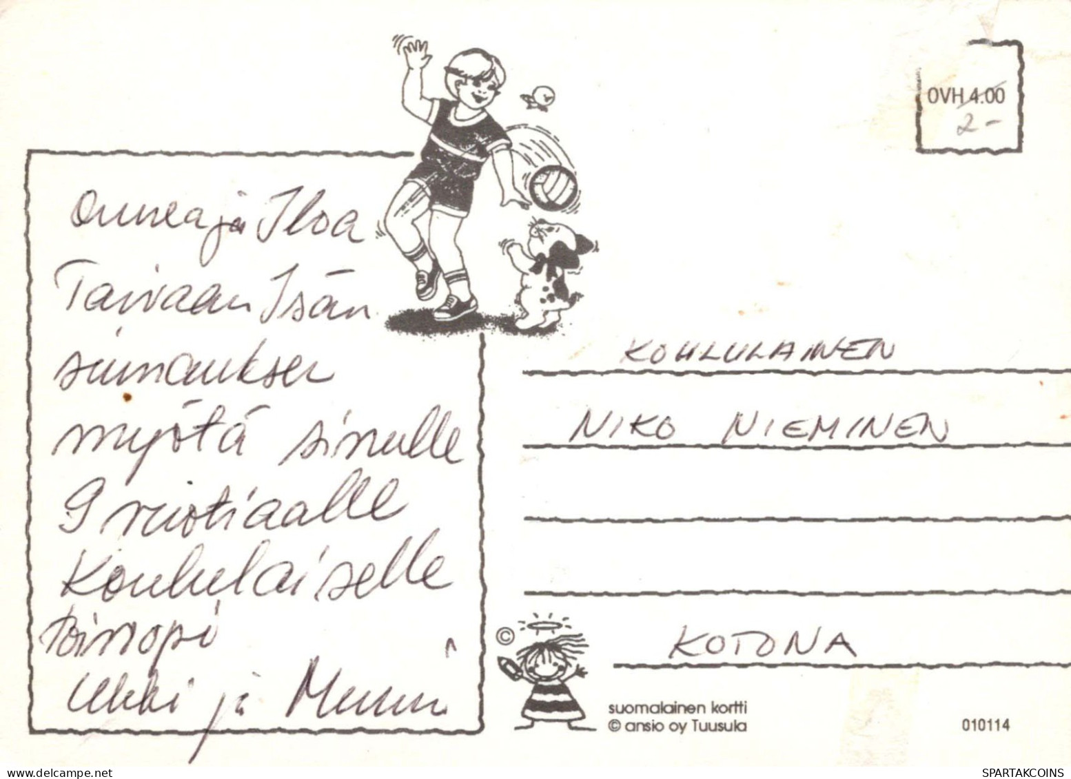 FELIZ CUMPLEAÑOS 9 Año De Edad NIÑO NIÑOS Vintage Tarjeta Postal CPSM #PBT998.ES - Birthday