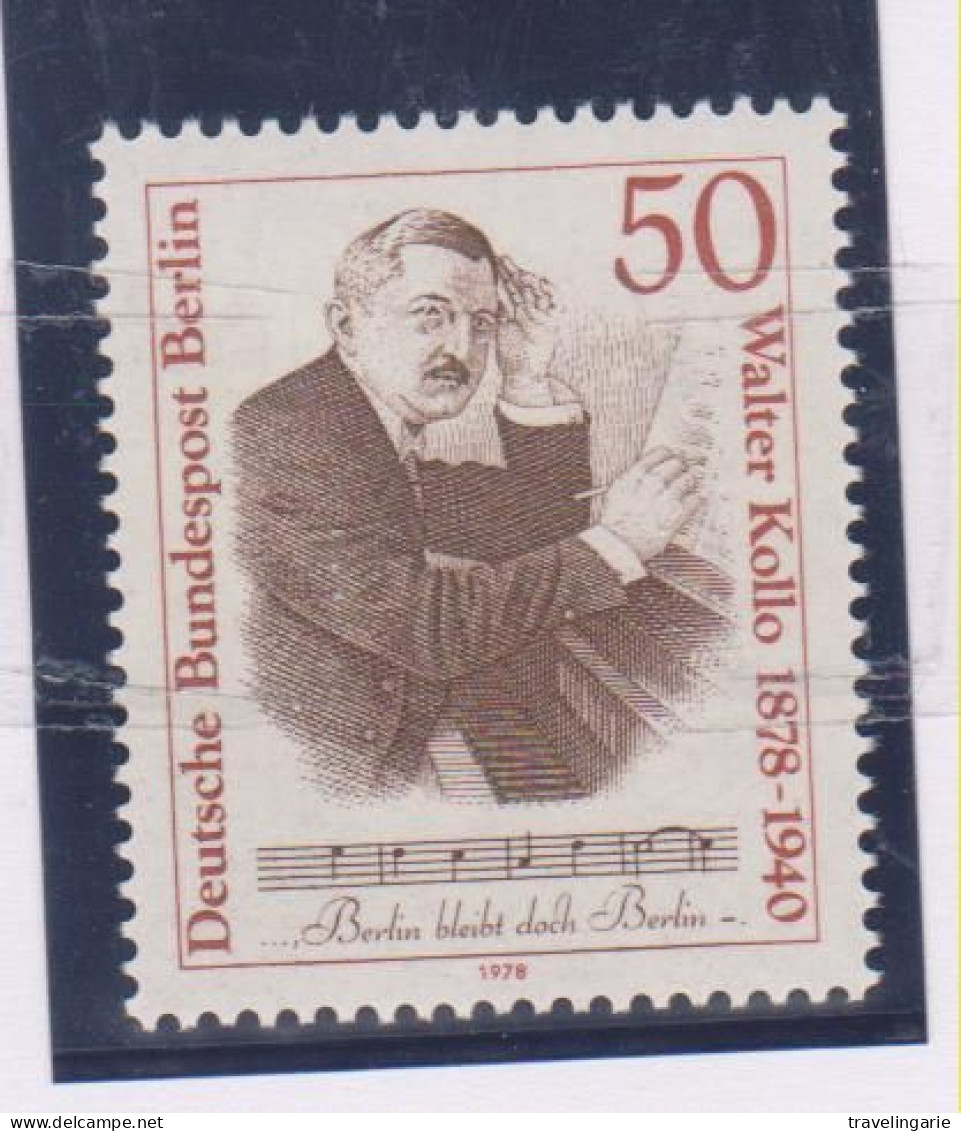 Berlin 1978 Mi-Nr.561 ** . 100.Geb. Walter Kollo Composer MNH/** - Musique