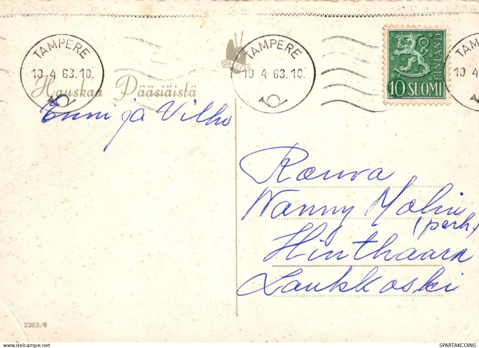 PASCUA POLLO HUEVO Vintage Tarjeta Postal CPSM #PBO805.ES - Pasqua