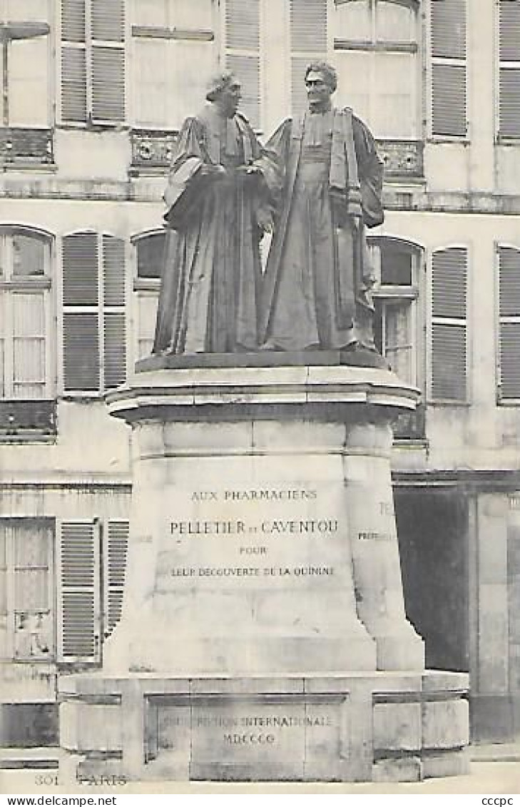 CPA Paris Statue De Pelletier Et Caventou (Pharmaciens) Pour Leur Découverte Sur La Quinine - Arrondissement: 05