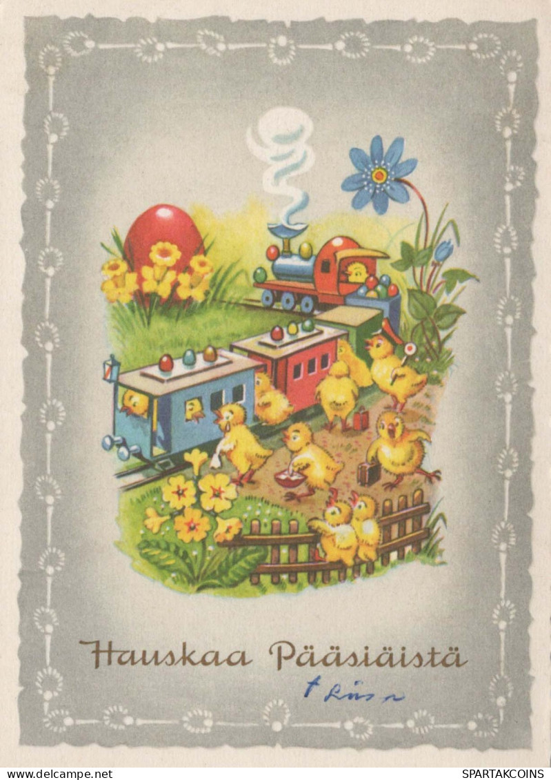 PASCUA POLLO HUEVO Vintage Tarjeta Postal CPSM #PBO869.ES - Pasqua