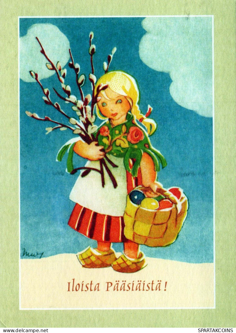 PASCUA NIÑOS Vintage Tarjeta Postal CPSM #PBO237.ES - Pasqua