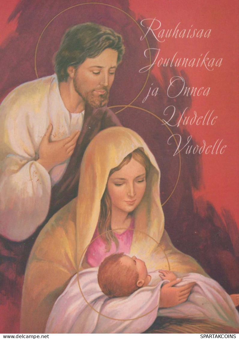 Virgen María Virgen Niño JESÚS Navidad Religión Vintage Tarjeta Postal CPSM #PBB912.ES - Vergine Maria E Madonne