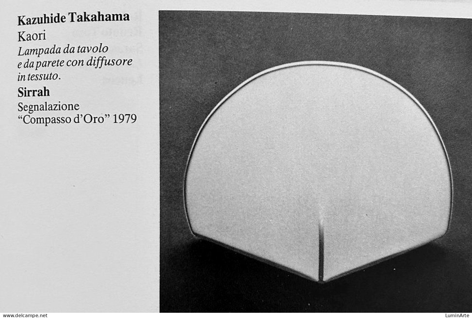 Takahama K. -RARE LAMP "Kaori - Sirrah" Anni '70 - Luminarie E Lampadari