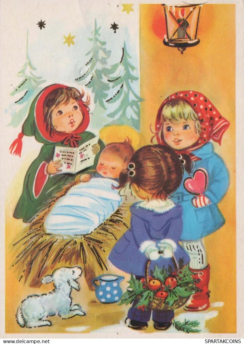 NIÑOS Escena Paisaje Niño JESÚS Vintage Tarjeta Postal CPSM #PBB588.ES - Scènes & Paysages