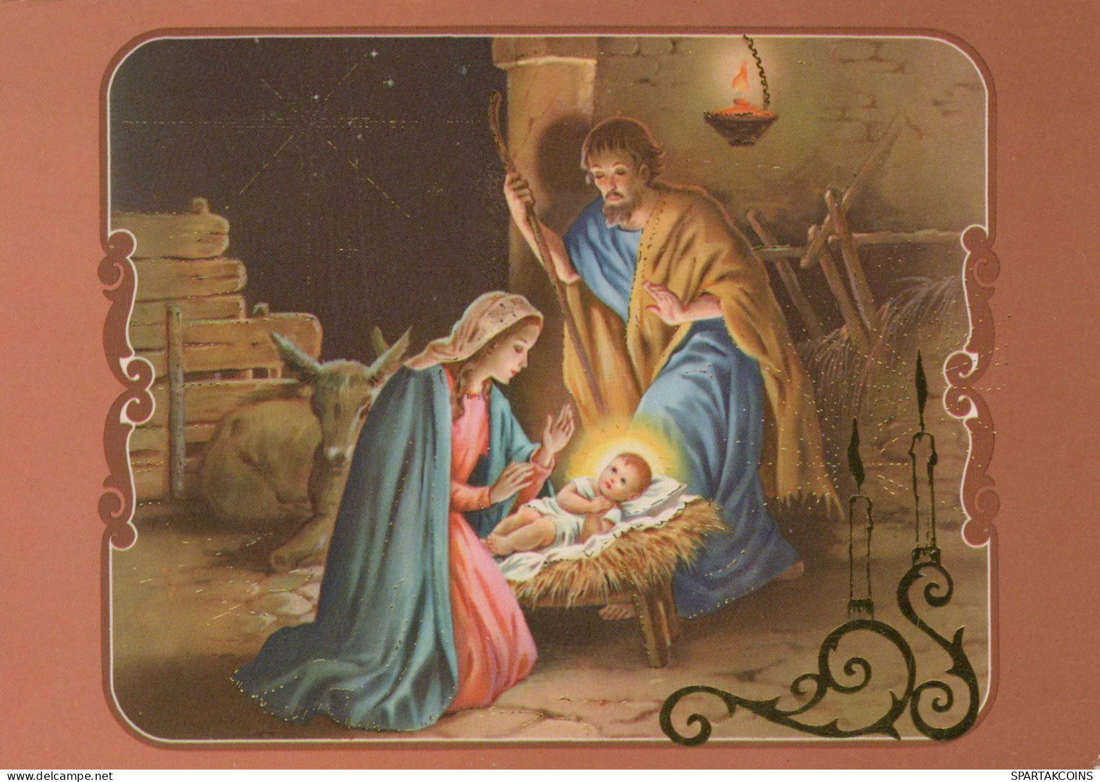 Virgen María Virgen Niño JESÚS Navidad Religión Vintage Tarjeta Postal CPSM #PBB982.ES - Maagd Maria En Madonnas