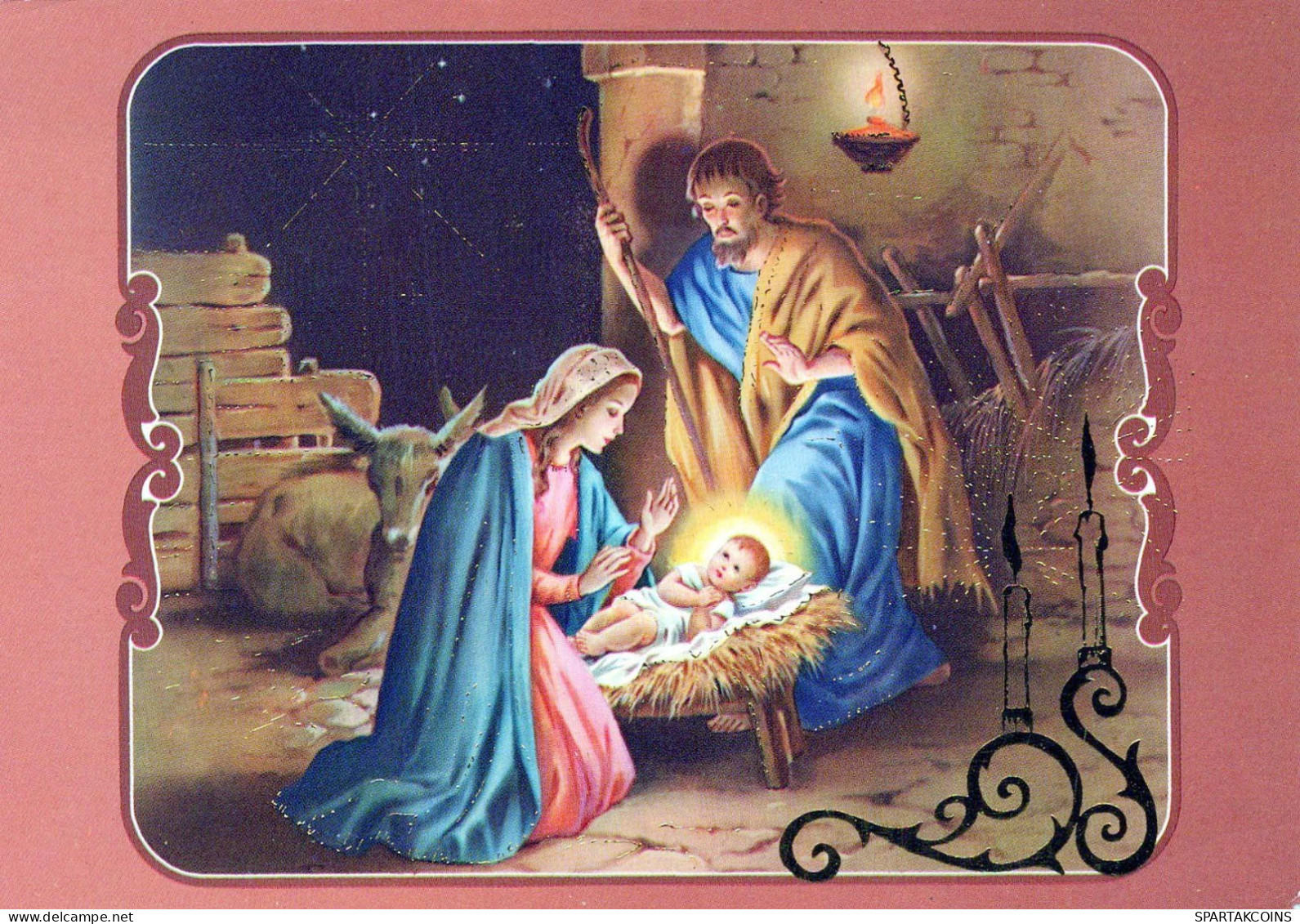 Virgen María Virgen Niño JESÚS Navidad Religión Vintage Tarjeta Postal CPSM #PBB982.ES - Vierge Marie & Madones