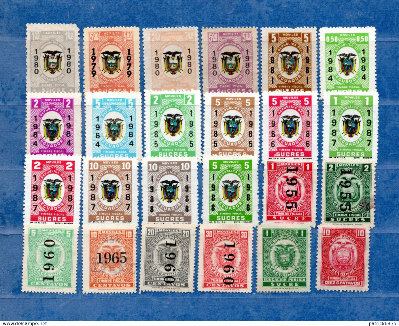 8Us3) Ecuador **/* - 1960 à 1988 - TIMBRE FISCAL. LOTTO Di Francobolli -  MNH- MH- Con E Senza Gomma - Equateur