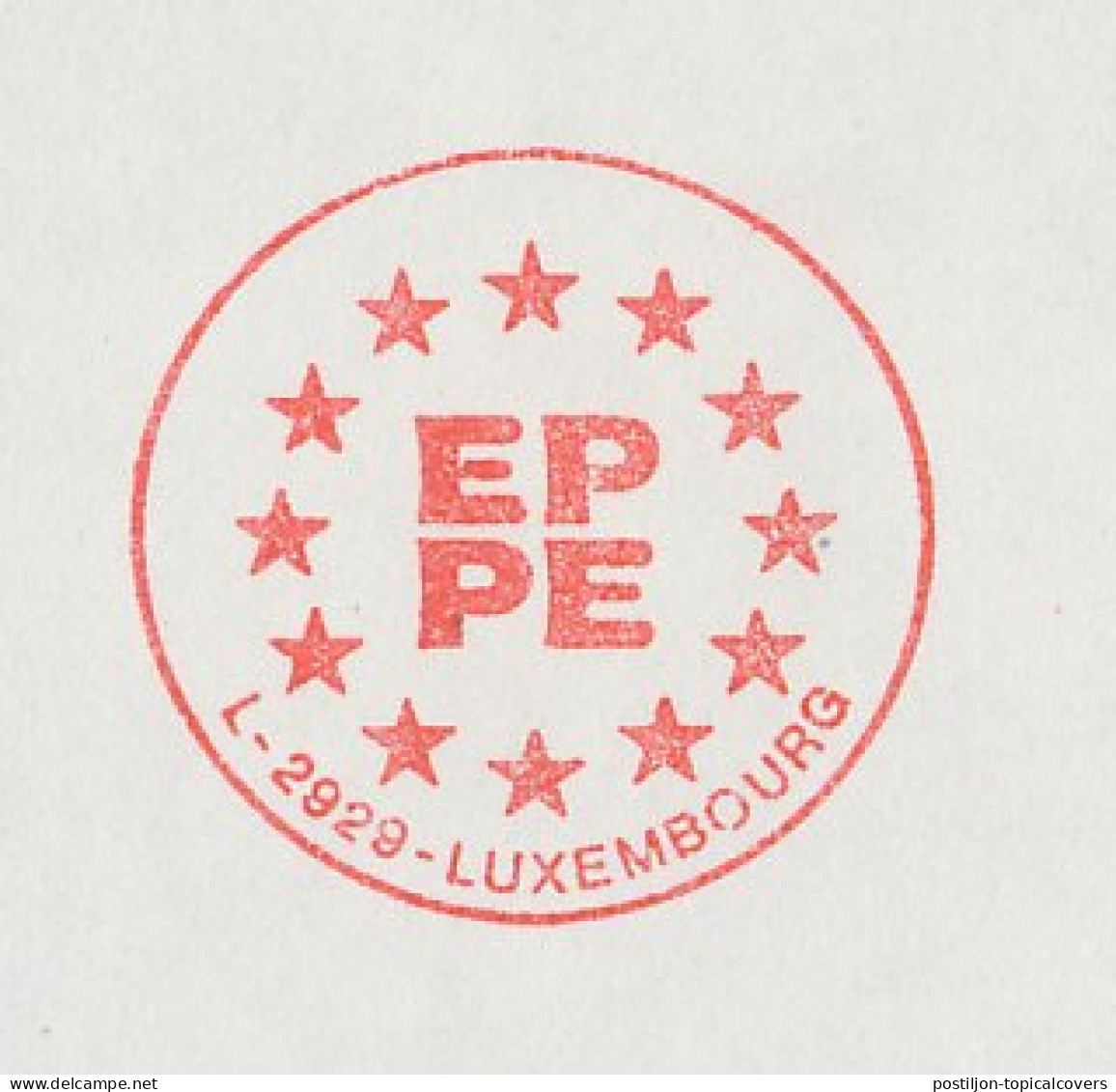 Meter Cover Luxembourg 1989 European Parliament - Institutions Européennes