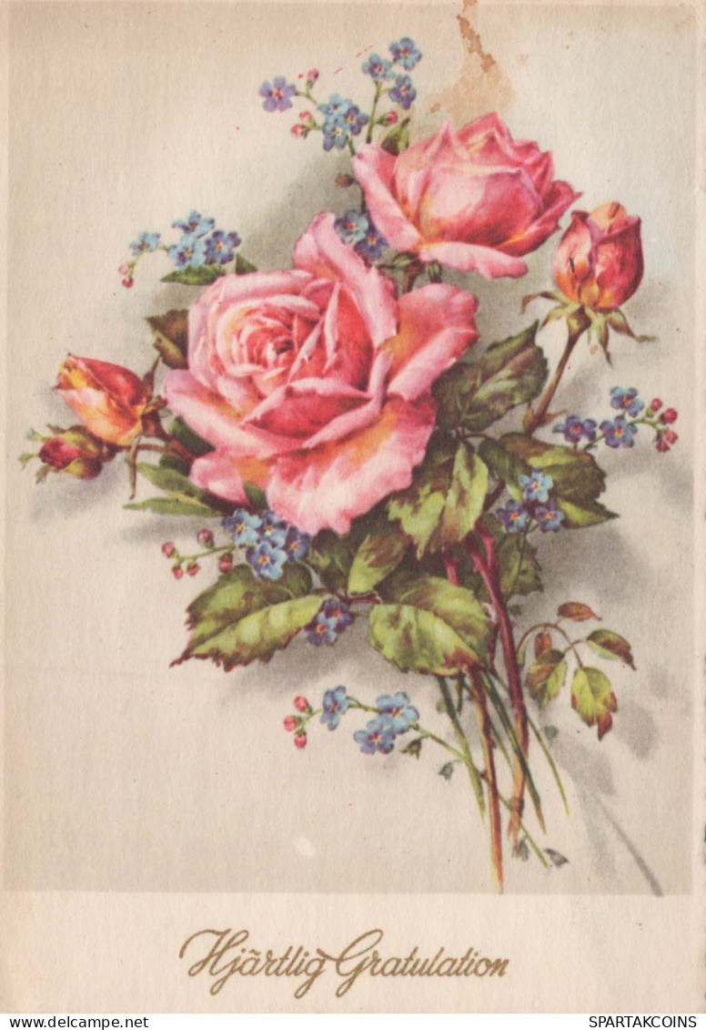 FLORES Vintage Tarjeta Postal CPSM #PAR866.ES - Flowers