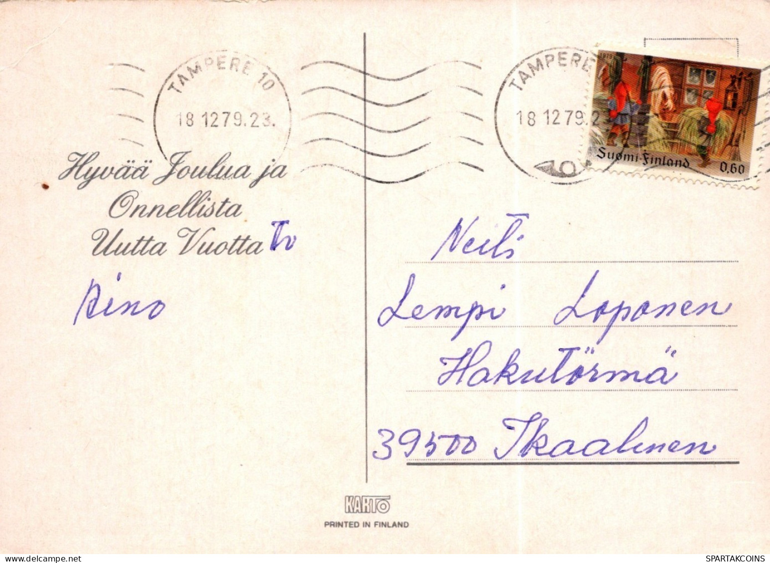 ÁNGEL NAVIDAD Vintage Tarjeta Postal CPSM #PAJ284.ES - Anges