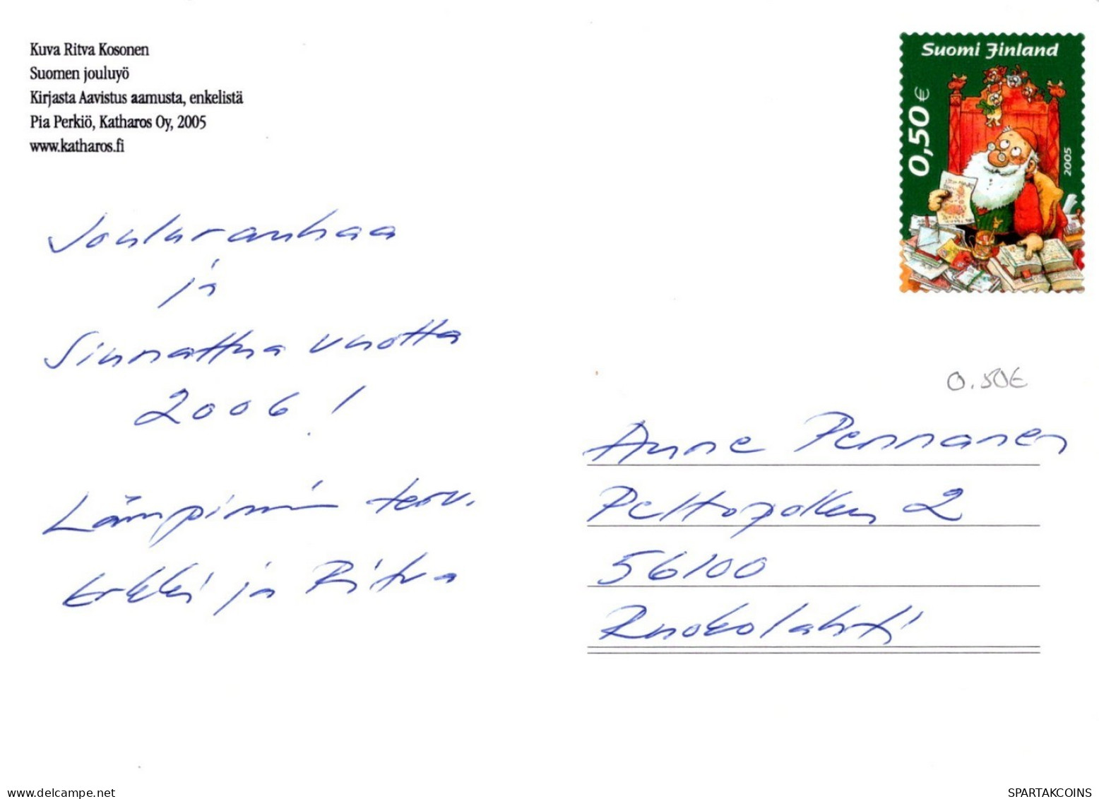 ÁNGEL NAVIDAD Vintage Tarjeta Postal CPSM #PAH527.ES - Anges