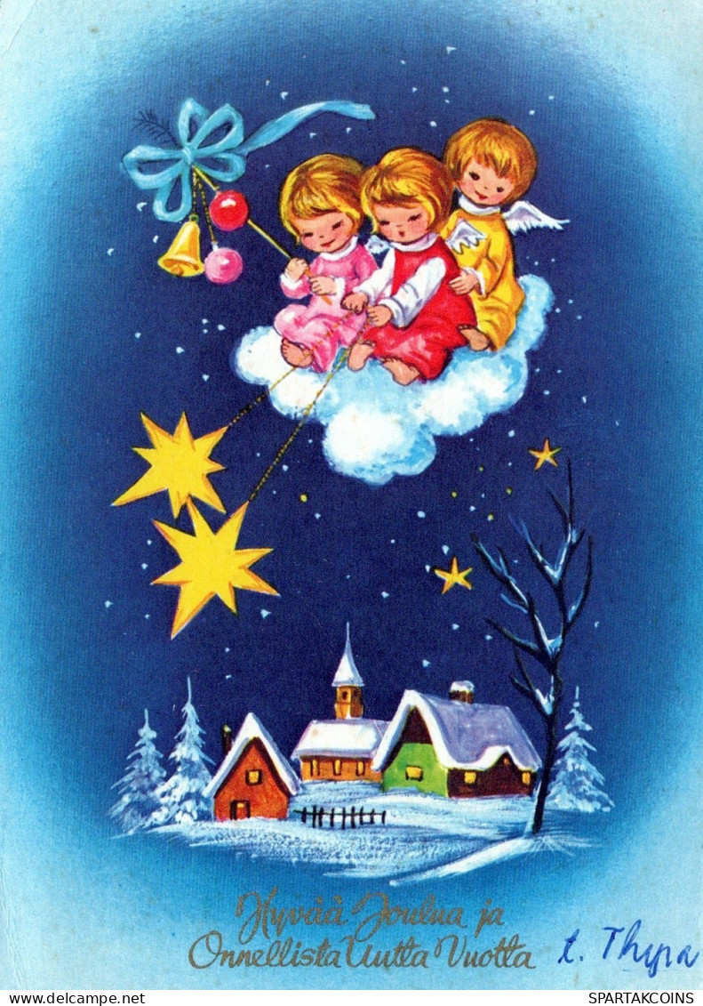 ÁNGEL NAVIDAD Vintage Tarjeta Postal CPSM #PAG954.ES - Anges