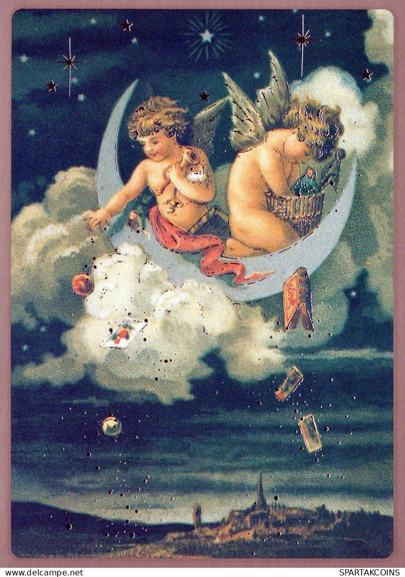 ÁNGEL NAVIDAD Vintage Tarjeta Postal CPSM #PAH647.ES - Anges