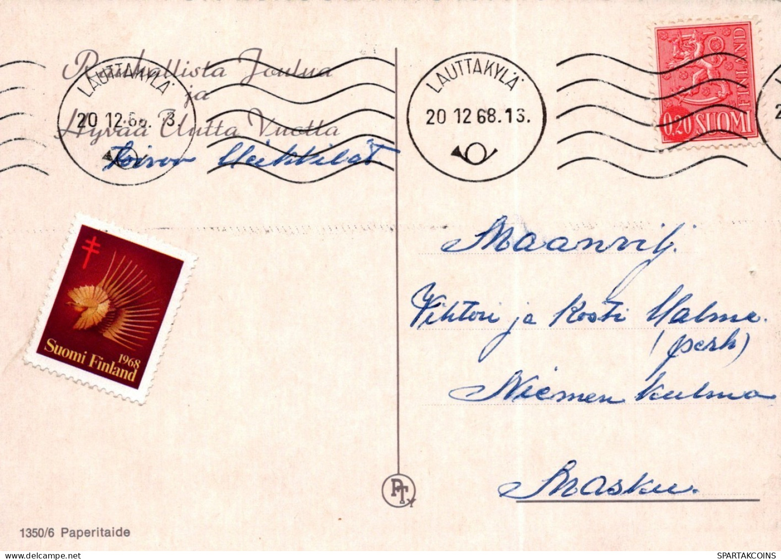 ÁNGEL NAVIDAD Vintage Tarjeta Postal CPSM #PAG892.ES - Anges