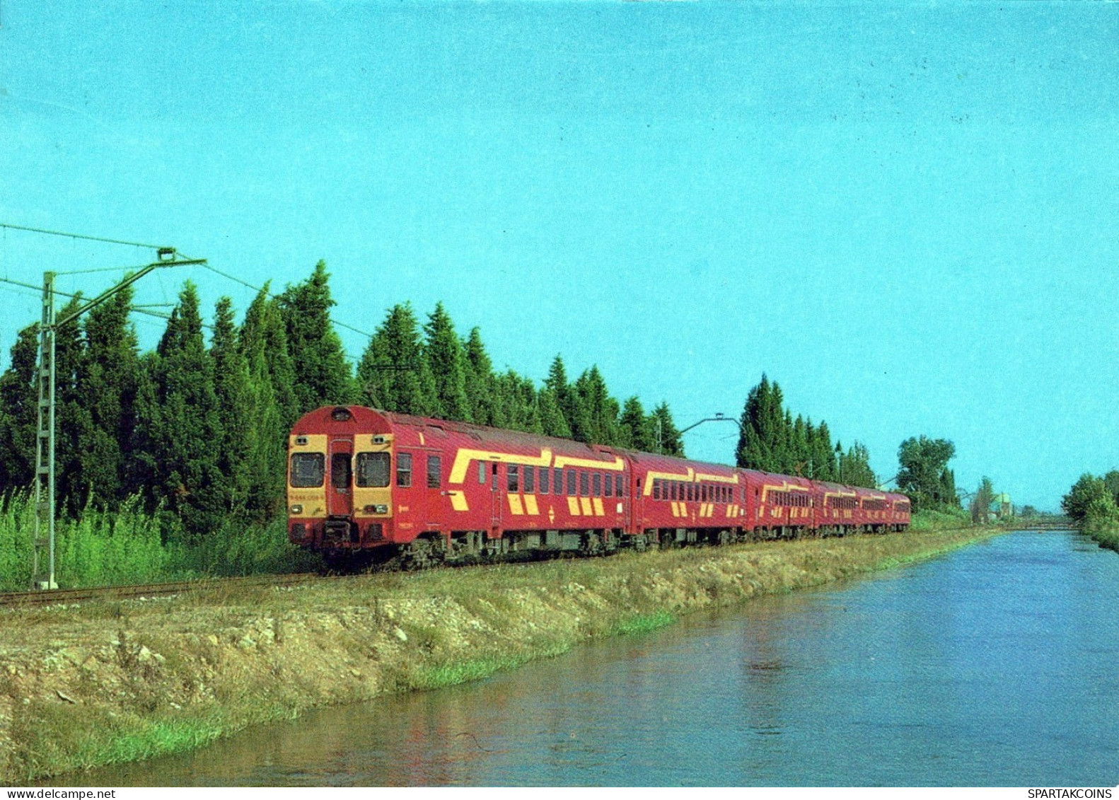 TREN TRANSPORTE Ferroviario Vintage Tarjeta Postal CPSM #PAA692.ES - Trains