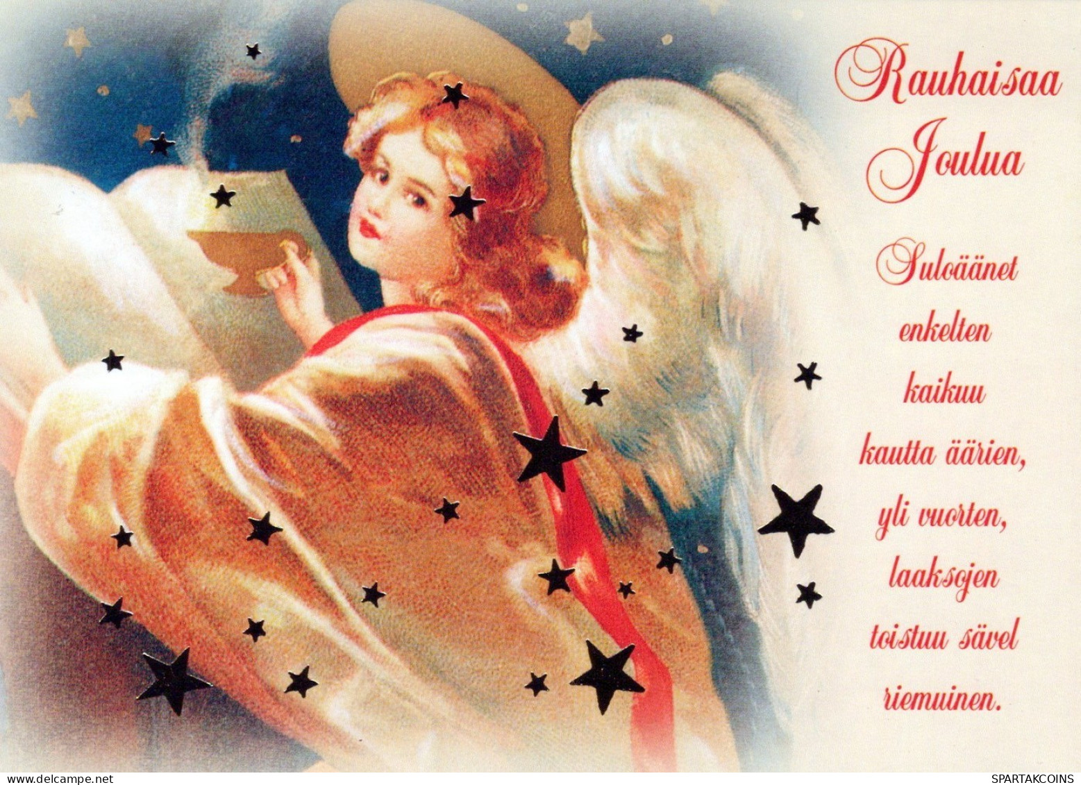 ÁNGEL NAVIDAD Vintage Tarjeta Postal CPSM #PAH076.ES - Anges