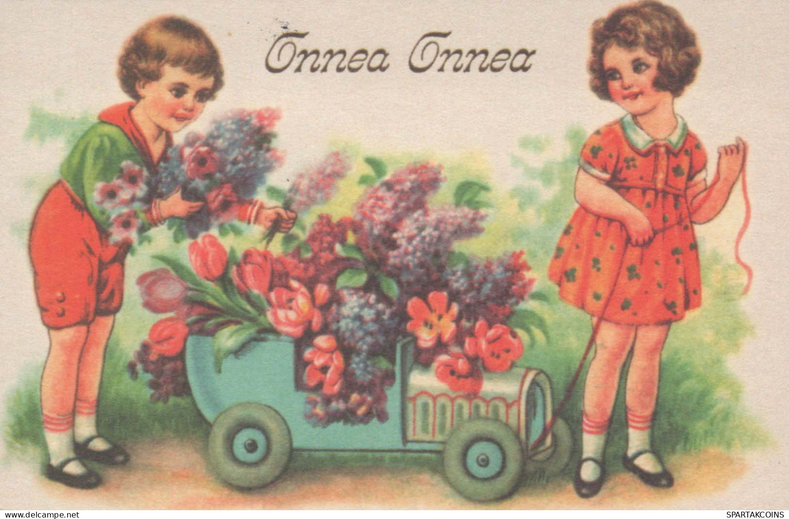 ENFANTS ENFANTS Scène S Paysages Vintage Carte Postale CPSMPF #PKG739.FR - Scènes & Paysages