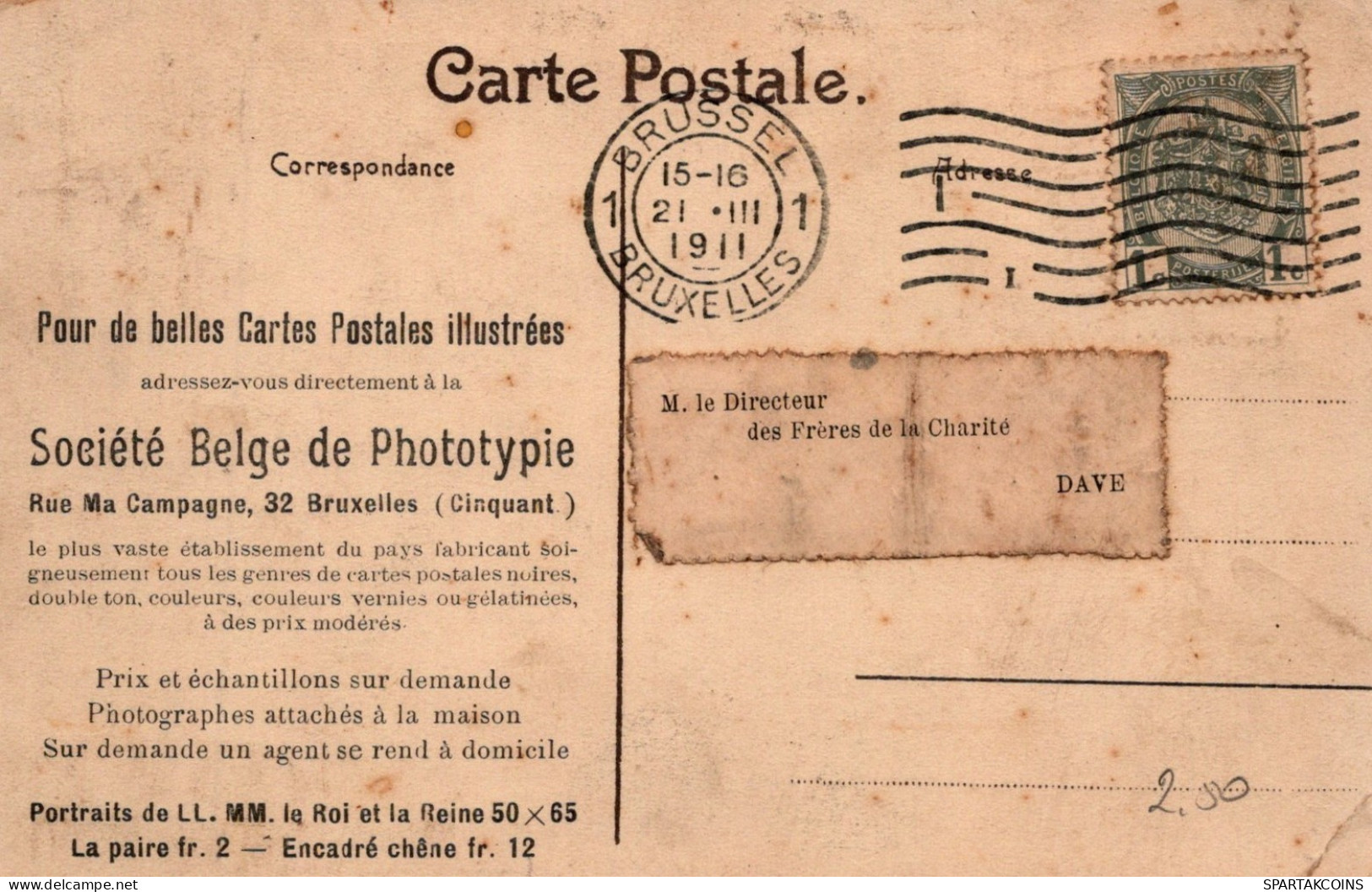 BELGIQUE BRUXELLES Carte Postale CPA #PAD546.FR - Brüssel (Stadt)