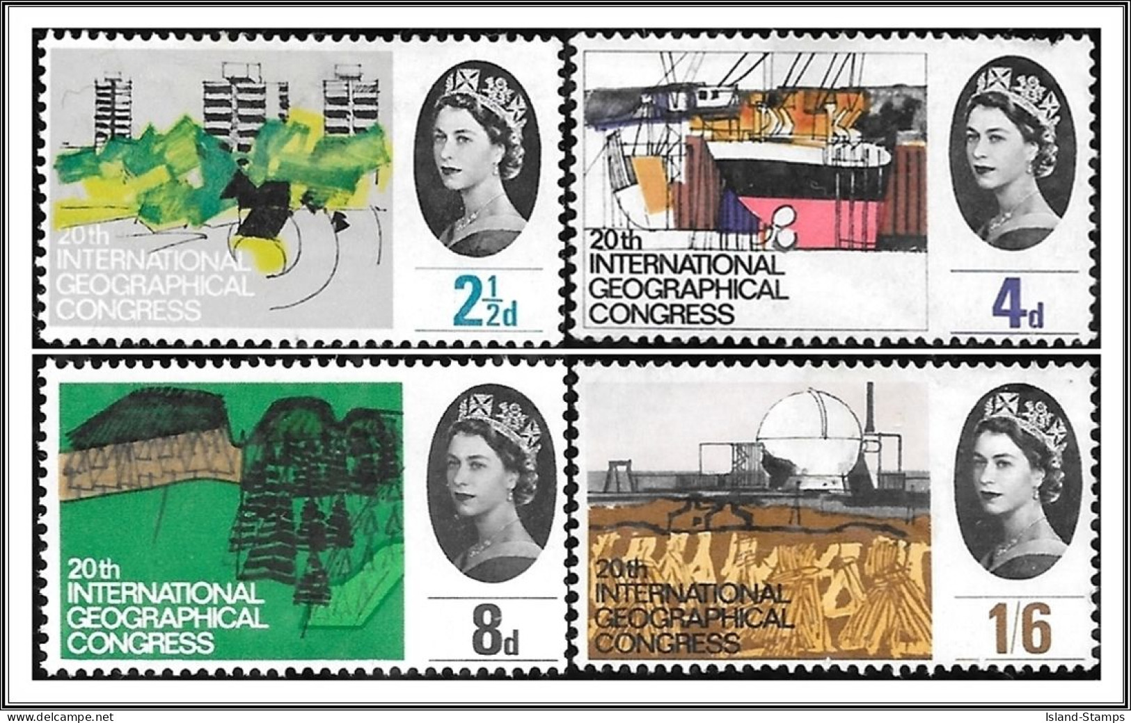 SG651-654 1964 20th International Geographical Congress Stamp Set (Ordinary) Mounted Mint Hrd2d - Ongebruikt