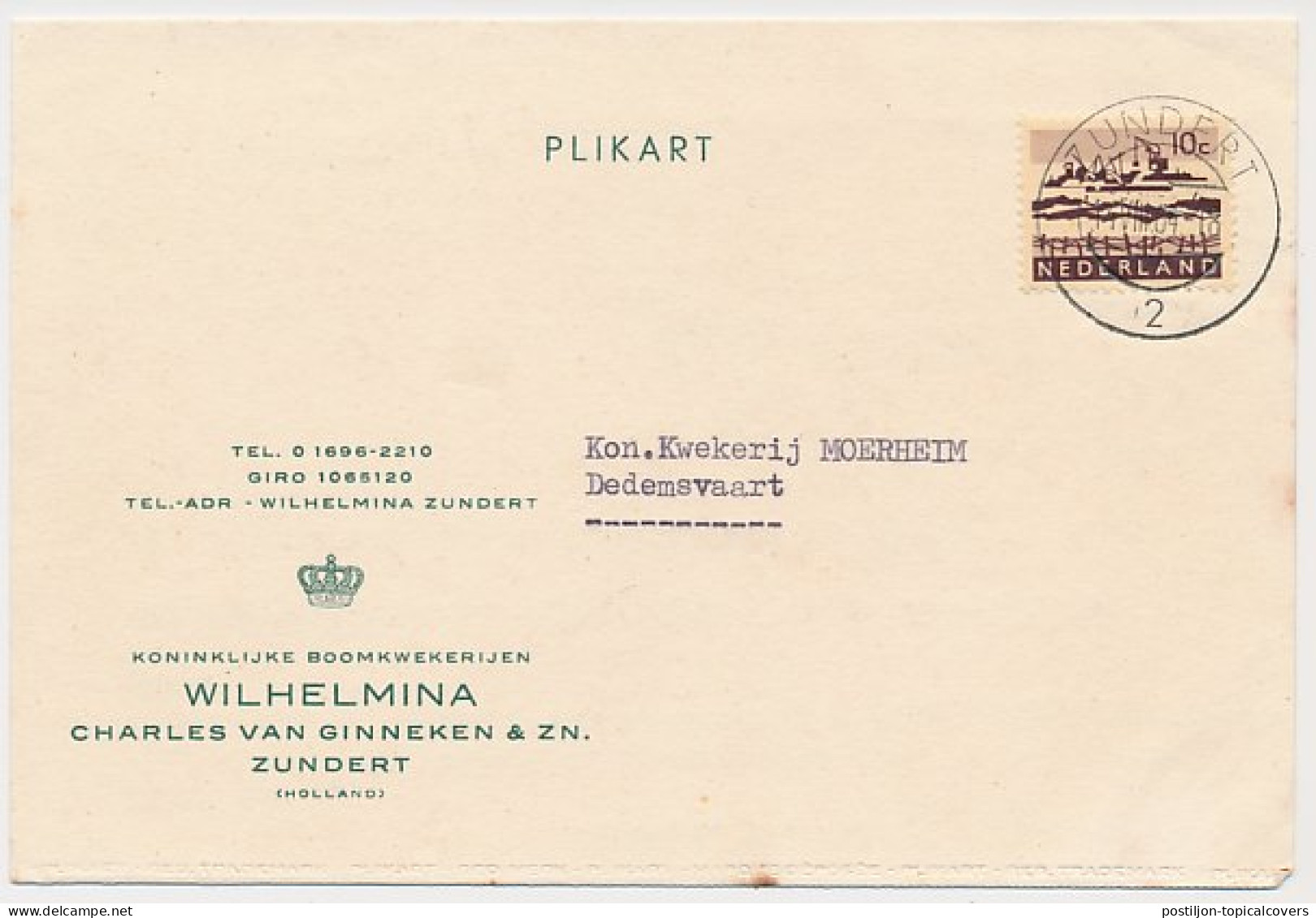 Firma Briefkaart Zundert 1964 - Boomkwekerijen - Zonder Classificatie